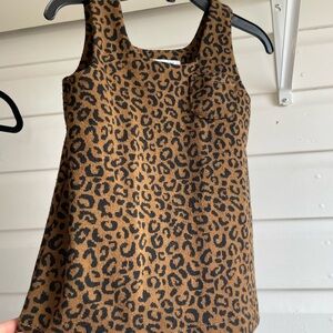 Old Navy Brown and Black Leopard Print Kids Dress